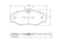Brake pads Front Axle J3601080 NIPPARTS for RENAULT NISSAN OPEL