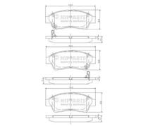 Brake pads Front Axle J3602064 NIPPARTS for TOYOTA CAMRY CAMRY Estate COROLLA