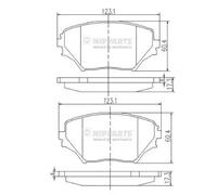 Brake pads Front Axle J3602095 NIPPARTS for TOYOTA RAV 4 Mk II
