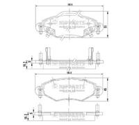 Brake pads Front Axle J3602113 NIPPARTS for TOYOTA YARIS/VITZ