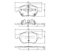 Brake pads Front Axle J3602115 NIPPARTS for TOYOTA AVENSIS AVENSIS Liftback
