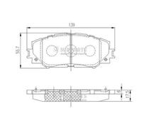 Brake pads Front Axle J3602120 NIPPARTS for TOYOTA SUBARU