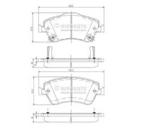Brake pads Front Axle J3602124 NIPPARTS for TOYOTA AURIS COROLLA Saloon