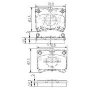 Brake pads Front Axle J3603032 NIPPARTS for MAZDA KIA FORD