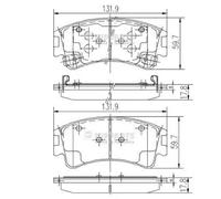 Brake pads Front Axle J3603056 NIPPARTS for MAZDA 6 Hatchback 6 Saloon
