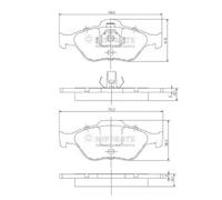 Brake pads Front Axle J3603065 NIPPARTS for FORD MAZDA