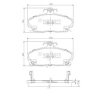 Brake pads Front Axle J3604031 NIPPARTS for ROVER HONDA MG LOTUS