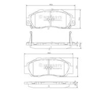 Brake pads Front Axle J3604032 NIPPARTS for ROVER HONDA ACURA