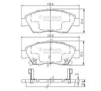 Brake pads Front Axle J3604033 NIPPARTS for HONDA CIVIC MK IV Hatchback STREAM