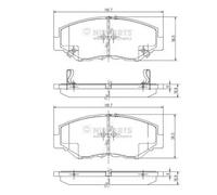 Brake pads Front Axle J3604061 NIPPARTS for HONDA CR-V I CR-V Mk II ACCORD VII