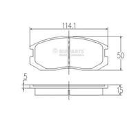 Brake pads Front Axle J3605032 NIPPARTS for MITSUBISHI PROTON DAIHATSU