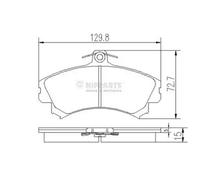 Brake pads Front Axle J3605036 NIPPARTS for MITSUBISHI VOLVO PROTON SMART