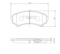 Brake pads Front Axle J3605039 NIPPARTS for MITSUBISHI MAZDA