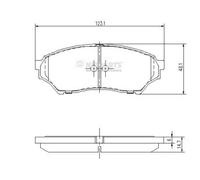 Brake pads Front Axle J3605040 NIPPARTS for MITSUBISHI SHOGUN PININ I