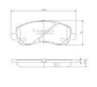 Brake pads Front Axle J3605046 NIPPARTS for MITSUBISHI DODGE CHRYSLER JEEP