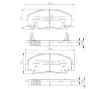 Brake pads Front Axle J3606012 NIPPARTS for DAIHATSU BERTONE