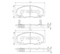 Brake pads Front Axle J3606012 NIPPARTS for DAIHATSU BERTONE