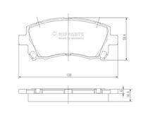 Brake pads Front Axle J3607013 NIPPARTS for SUBARU IMPREZA Saloon IMPREZA Estate