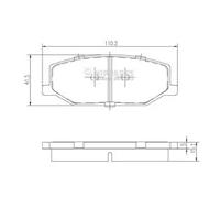 Brake pads Front Axle J3608003 NIPPARTS for SUZUKI SJ410 Cabrio SJ410 SJ413