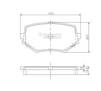 Brake pads Front Axle J3608017 NIPPARTS for SUZUKI VITARA / ESCUDO VITARA Cabrio