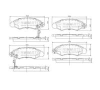 Brake pads Front Axle J3608019 NIPPARTS for SUZUKI SUBARU