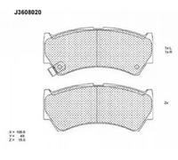 Brake pads Front Axle J3608020 NIPPARTS for SUZUKI BALENO Hatchback BALENO