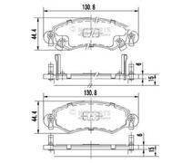 Brake pads Front Axle J3608025 NIPPARTS for OPEL SUZUKI SUBARU