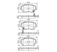 Brake pads Front Axle J3608026 NIPPARTS for SUZUKI NISSAN OPEL