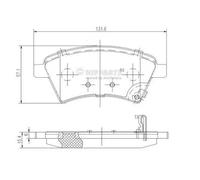 Brake pads Front Axle J3608028 NIPPARTS for SUZUKI FIAT