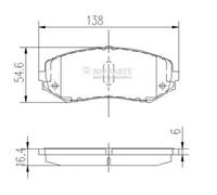 Brake pads Front Axle J3608029 NIPPARTS for SUZUKI GRAND VITARA I