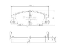 Brake pads Front Axle J3609004 NIPPARTS for FORD OPEL ISUZU