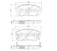 Brake pads Front Axle N3600330 NIPPARTS for KIA HYUNDAI