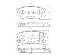Brake pads Front Axle N3600543 NIPPARTS for HYUNDAI KIA