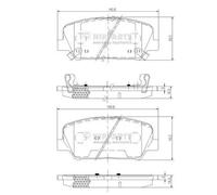 Brake pads Front Axle N3600547 NIPPARTS for HYUNDAI KIA OPEL TESLA CADILLAC