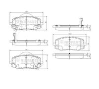 Brake pads Front Axle N3600552 NIPPARTS for HYUNDAI i20 I i20 II