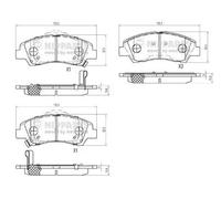 Brake pads Front Axle N3600555 NIPPARTS for HYUNDAI i10 II i10 II Saloon