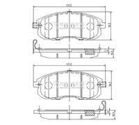 Brake pads Front Axle N3601099 NIPPARTS for SUZUKI NISSAN RENAULT