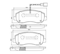 Brake pads Front Axle N3601105 NIPPARTS for OPEL RENAULT NISSAN