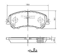 Brake pads Front Axle N3601111 NIPPARTS for NISSAN RENAULT