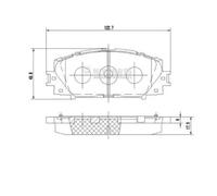 Brake pads Front Axle N3602127 NIPPARTS for TOYOTA DAIHATSU