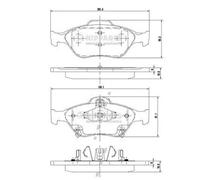 Brake pads Front Axle N3602130 NIPPARTS for TOYOTA DAIHATSU