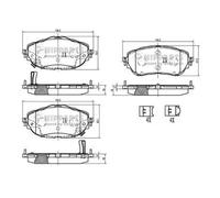 Brake pads Front Axle N3602150 NIPPARTS for TOYOTA COROLLA Saloon AURIS