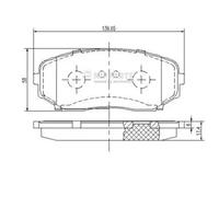 Brake pads Front Axle N3603070 NIPPARTS for MAZDA CX-7 CX-9
