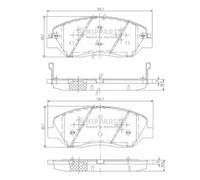 Brake pads Front Axle N3605051 NIPPARTS for KIA SSANGYONG HYUNDAI