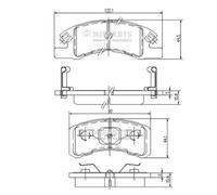 Brake pads Front Axle N3606021 NIPPARTS for DAIHATSU MITSUBISHI