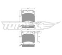 Brake pads Front Axle TX 10-641 TOMEX Brakes for VW TRANSPORTER Mk IV Van