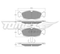 Brake pads Front Axle TX 11-71 TOMEX Brakes for PEUGEOT CITROËN