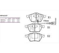 BRAKE PADS FRONT VW GOLF IV/V 1997-, SKODA OCTAVIA 1996-, AUDI A3 1996-