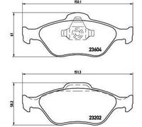 FORD FIESTA Hatchback Brembo Brake Pads Front 2001-2010