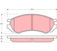 Brake pads GDB1005 TRW for NISSAN PRIMERA PRIMERA Hatchback